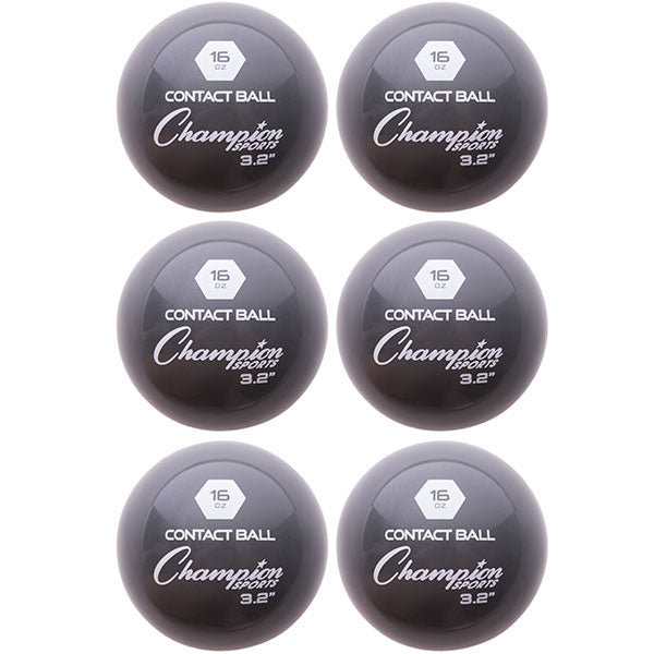 champion sports black weighted training balls set of 6