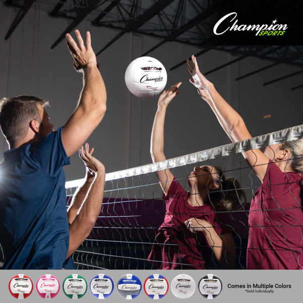 champion sports composite volleyball gray blue white 5