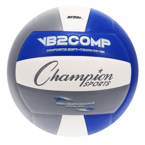 champion sports composite volleyball gray blue white