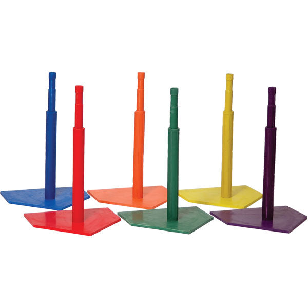 champion sports deluxe 6 color batting tee set