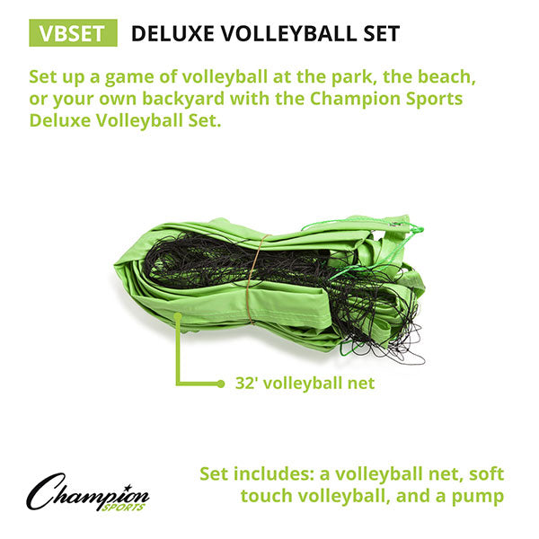 champion sports deluxe volleyball set 7