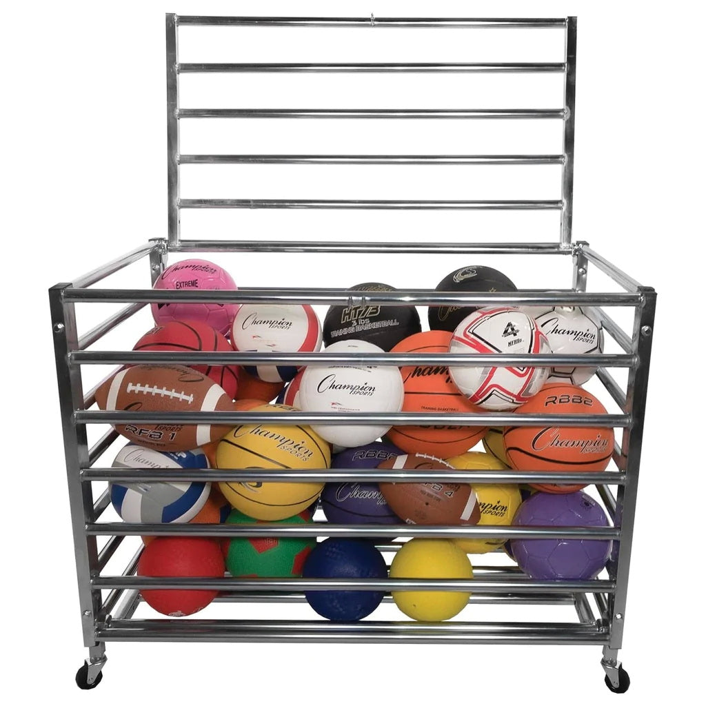 champion sports heavy duty lockable ball storage locker cage 2