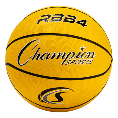 champion sports intermediate rubber basketball yellow