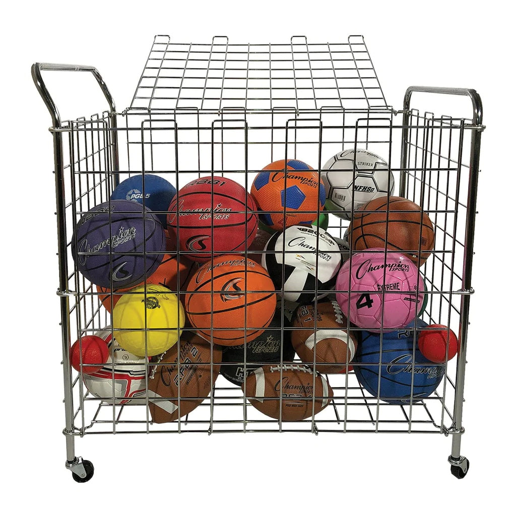 champion sports portable lockable ball locker cage