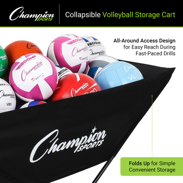 champion sports pro collapsible volleyball cart 5