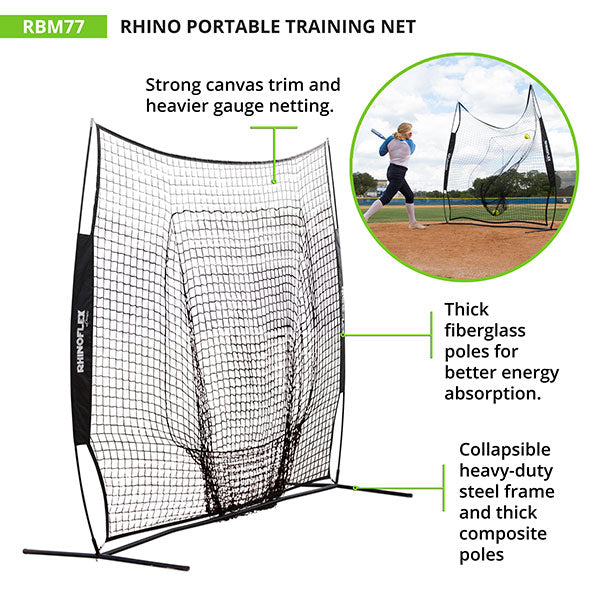 champion sports rhino flex portable training net chart