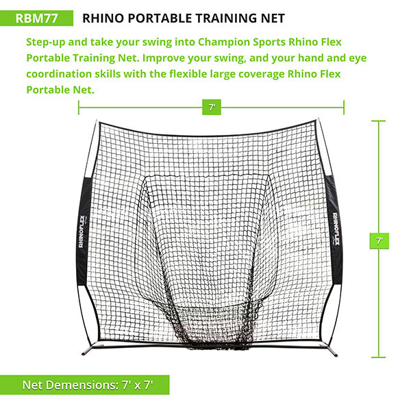 champion sports rhino flex portable training net chart1