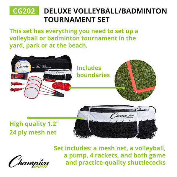 Champion Sports Tournament Series Volleyball/Badminton Set