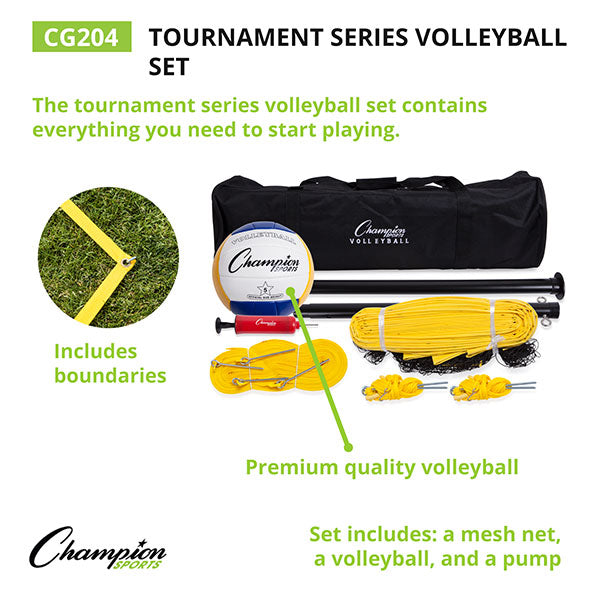 champion sports tournament series volleyball set 9