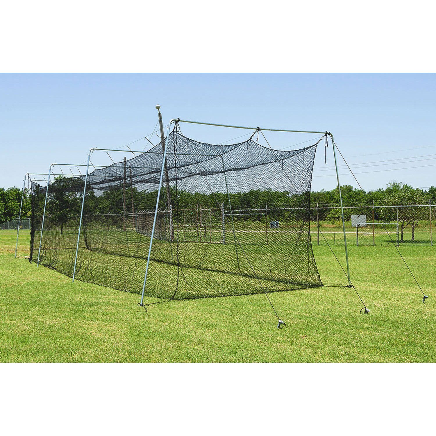 Cimarron Residential Backyard Batting Cage Side View 