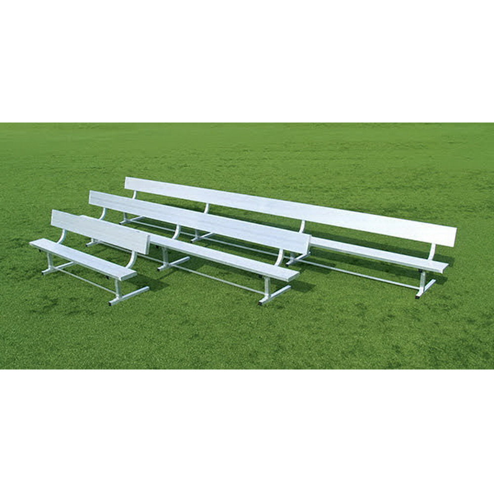 fisher athletic all aluminum bench with backrest