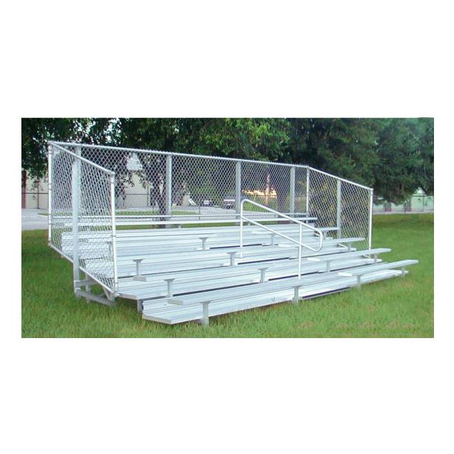 4 or 5 Row Aluminum Bleachers with Fencing - Pitch Pro Direct