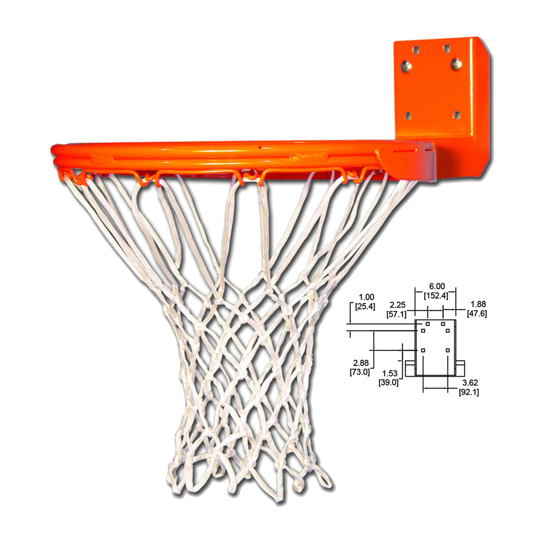 gared rear mount super goal basketball rim