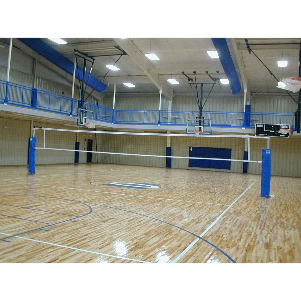 gared 3 1 2 od rallyline scholastic telescopic one court volleyball system