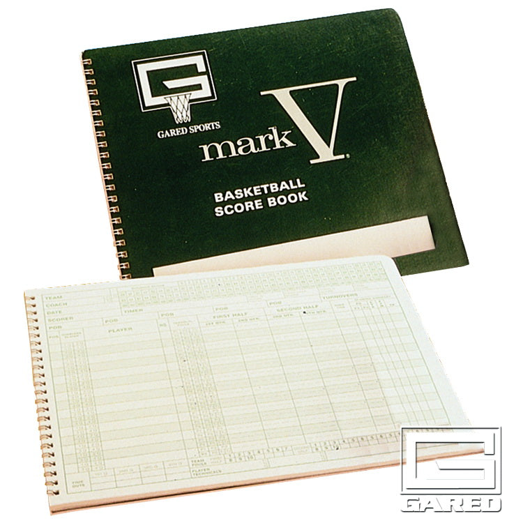 gared basketball game and player stat scorebook