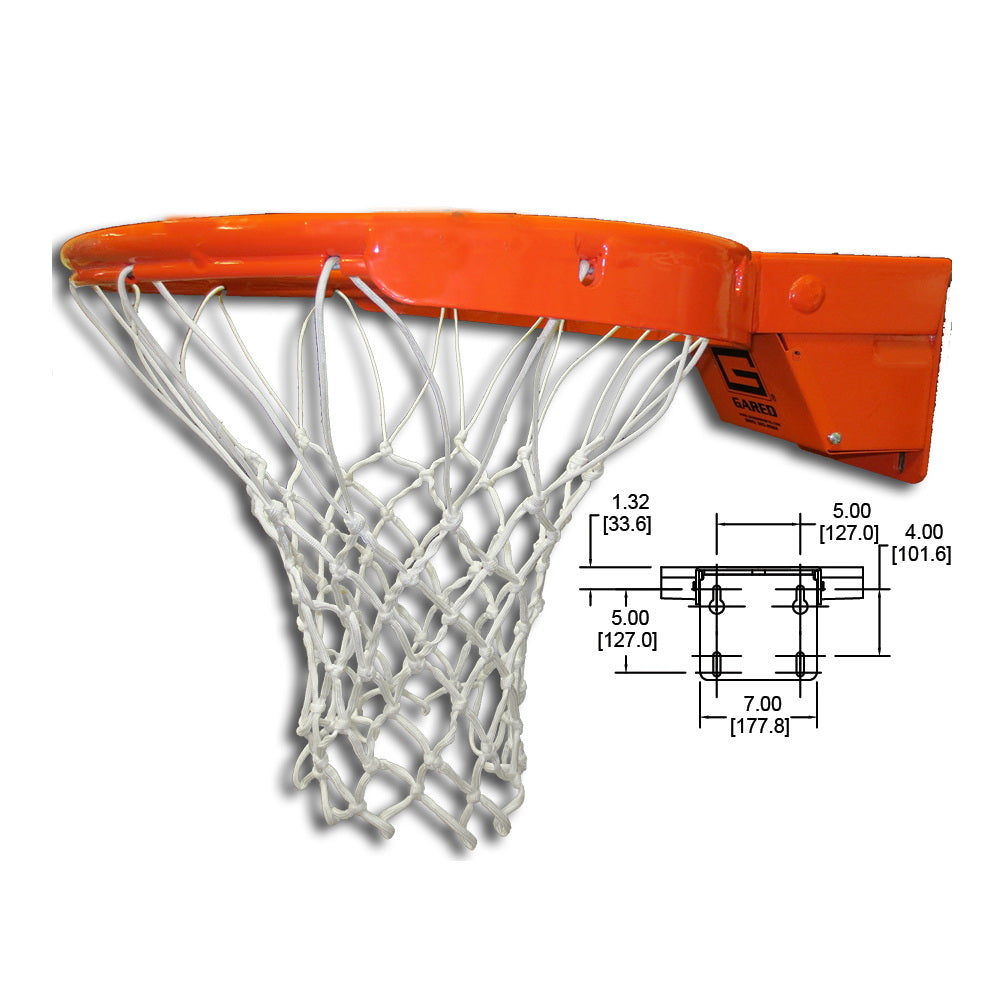 gared collegiate premium breakaway basketball rim