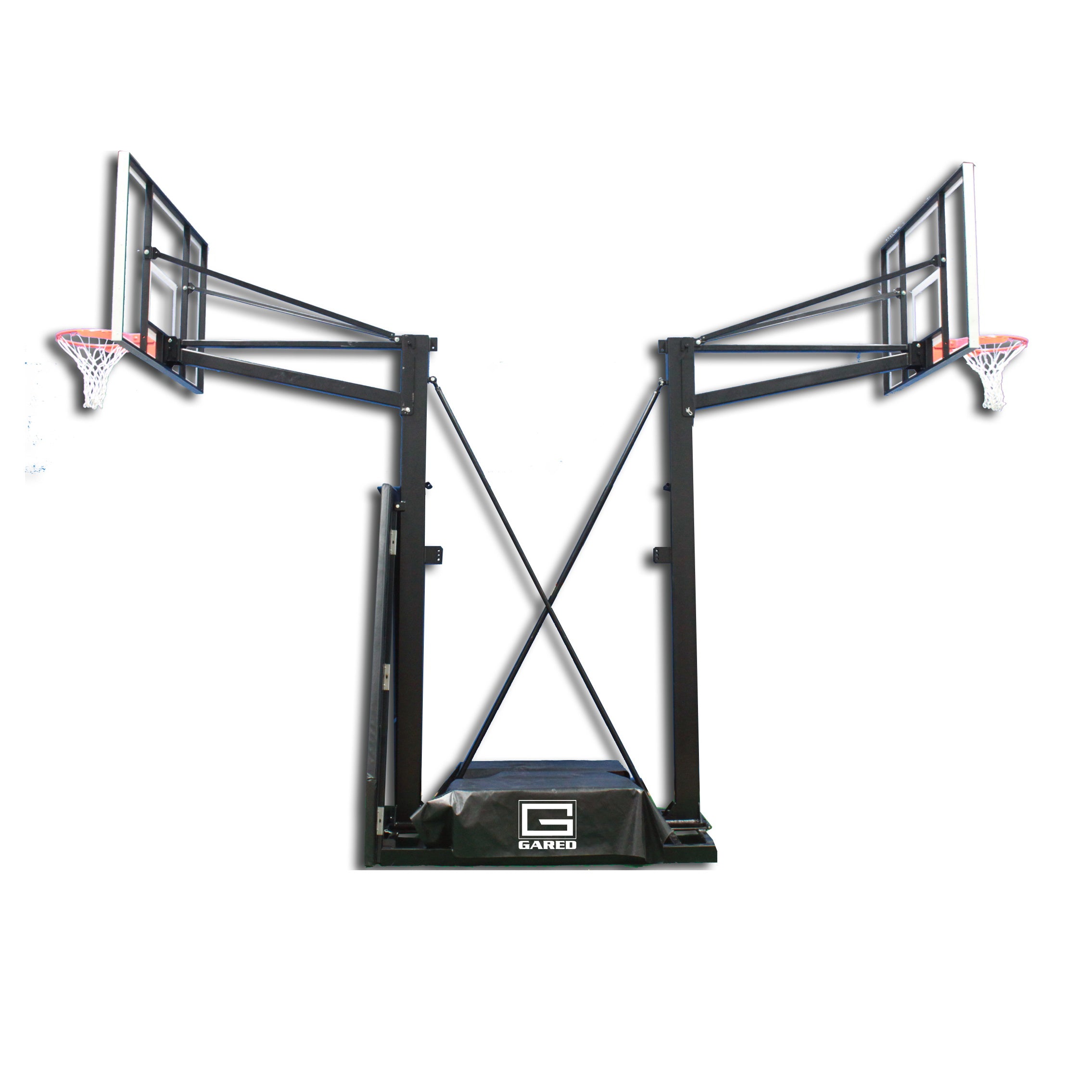 Gared Hoops 21™ Traveling Tournament Basketball System, Dual Post