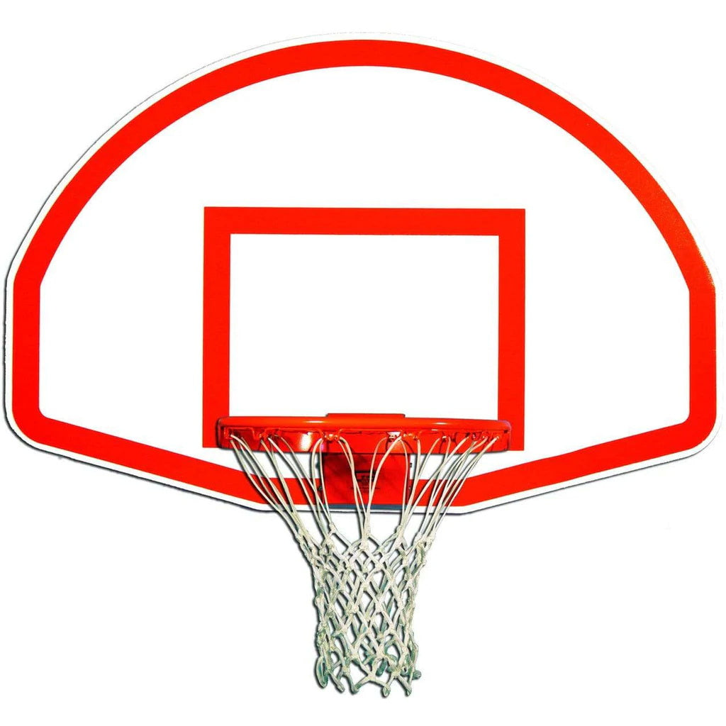 Gared Standard Duty 4-1/2" O.D. Straight Post Basketball Package with Aluminum Backboard