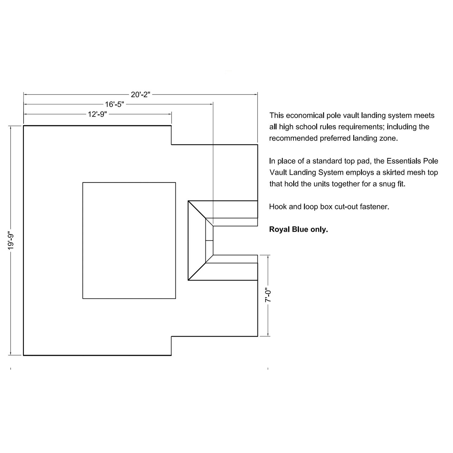 Gill Essentials NFHS Pole Vault Pit Landing System