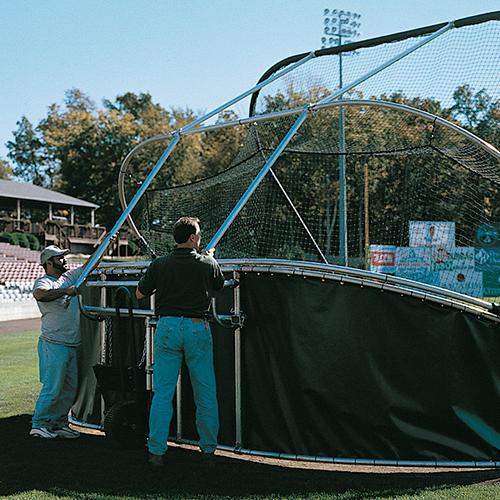 JayPro grand slam portable batting cage back view