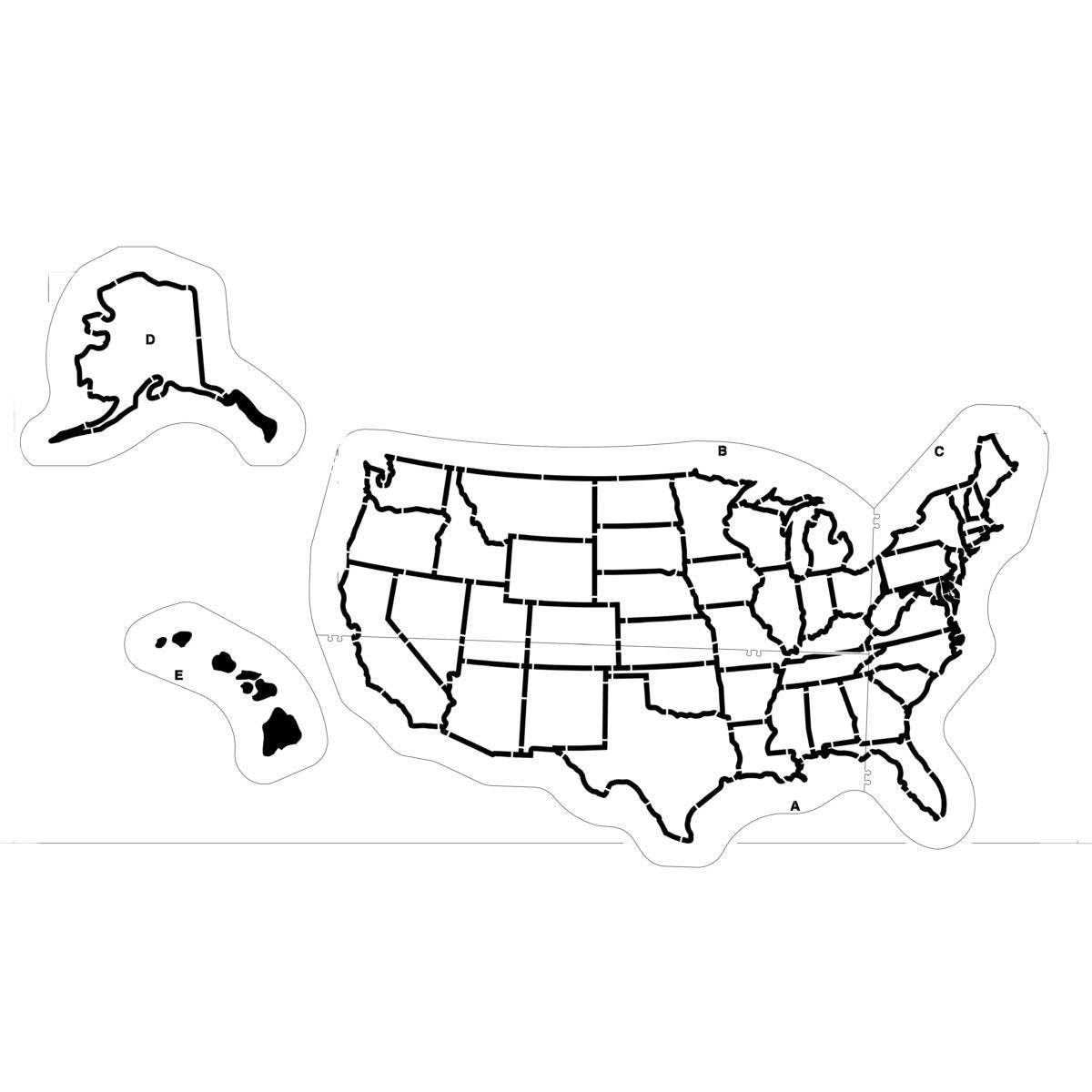 Newstripe US Map Playground Stencil