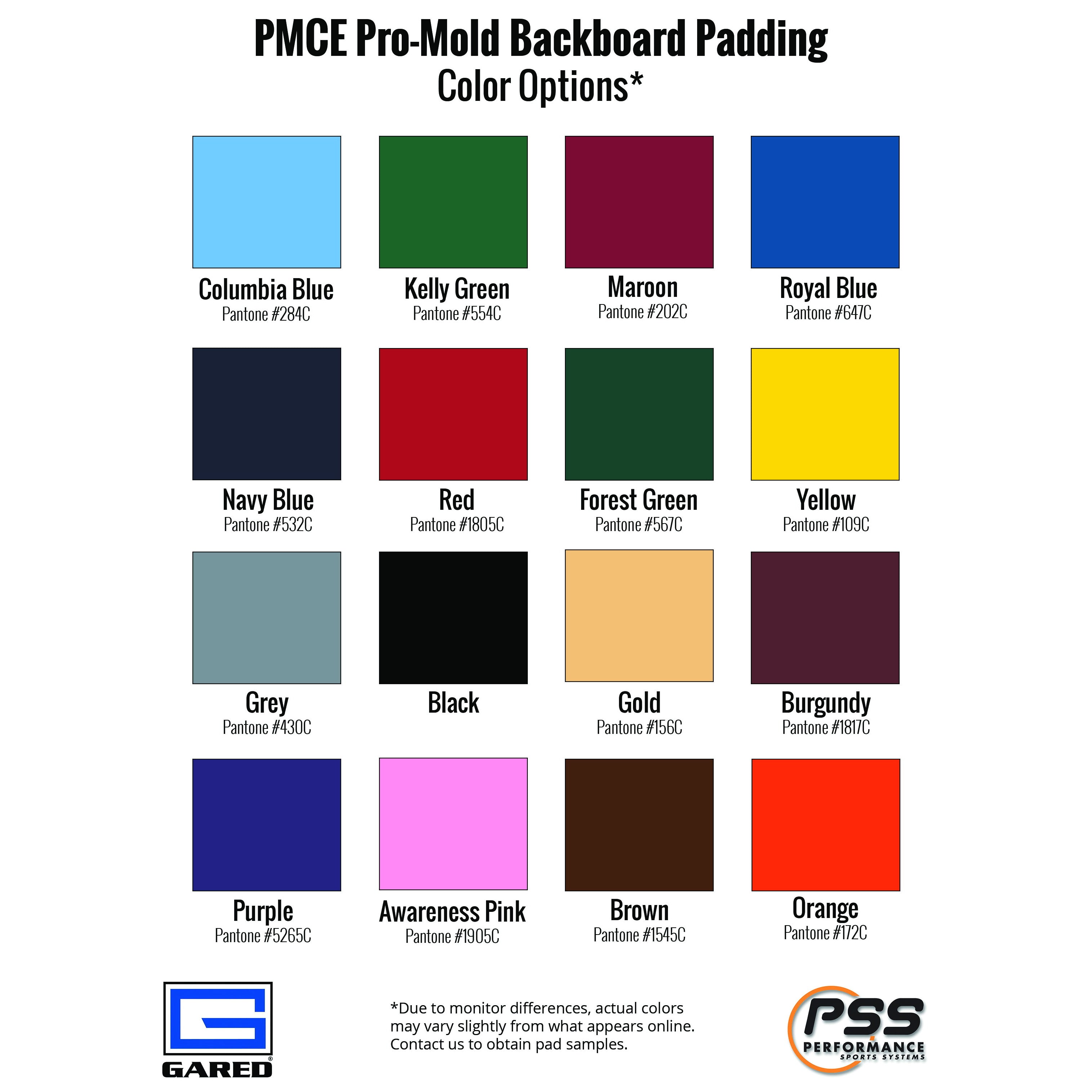 Gared Professional Pro Mold Backboard Padding