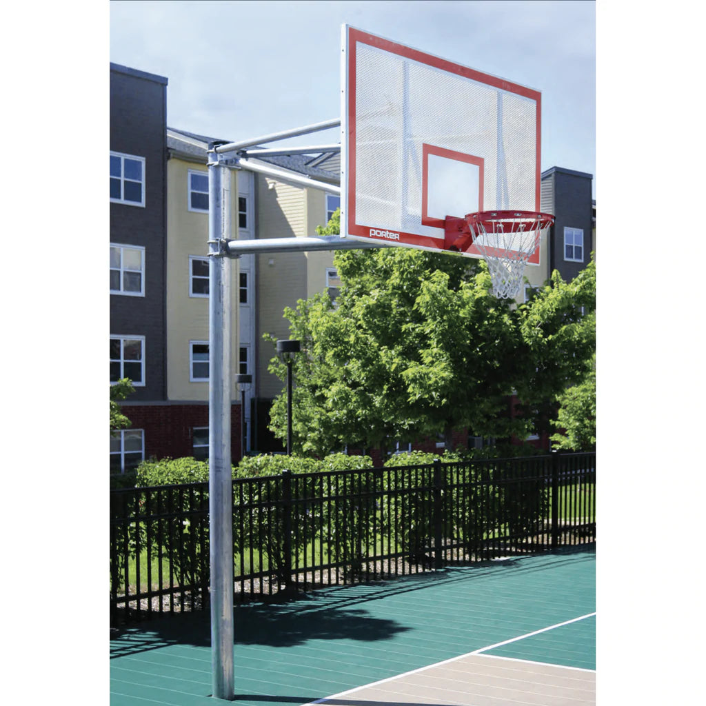porter 4 extension super duty fixed height basketball hoop