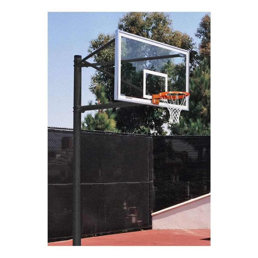 porter 72 x 42 glass ultimate outdoor fixed height basketball hoop