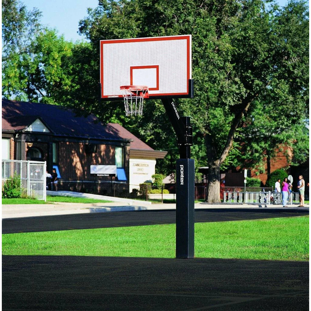 porter 72 x 42 steel heavy duty fixed height basketball hoop