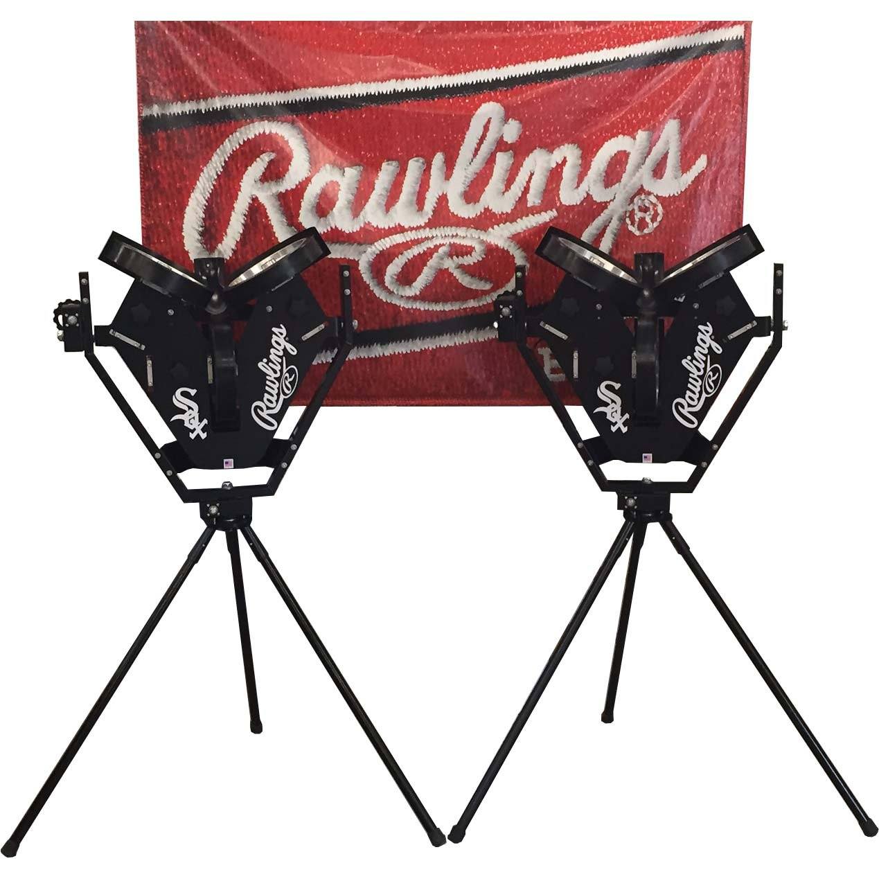 rawlings pro line 3 wheel pitching machine side by side view 