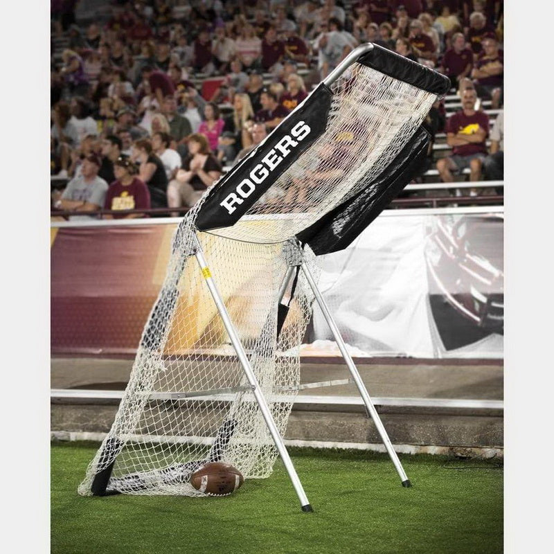 rogers athletics potable football kicking net in the field 