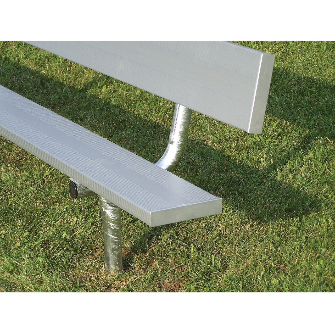 trigon sports 15 in ground team bench with back