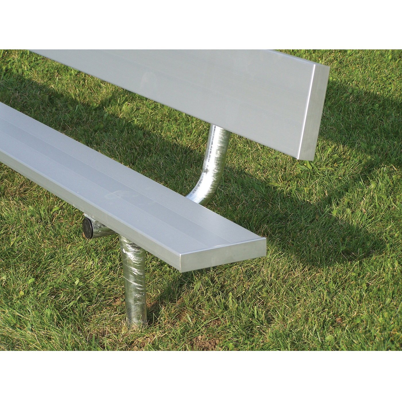 trigon sports 8 in-ground team bench with back