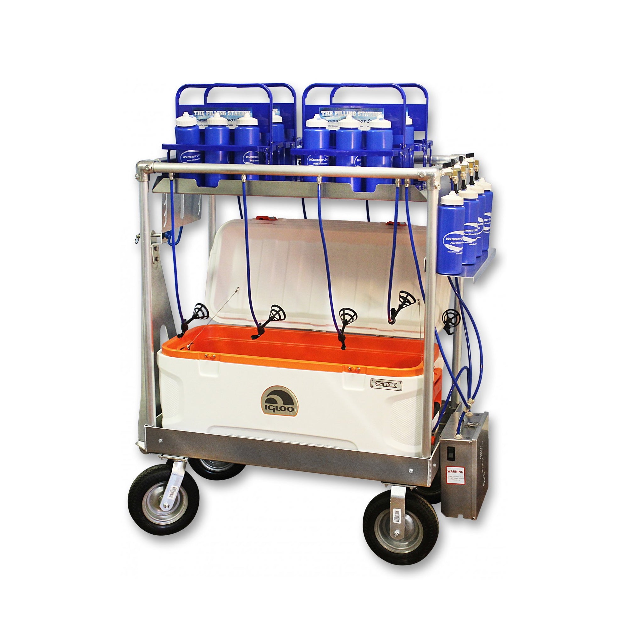 waterboy sports horizontal power cooler 120 filling station